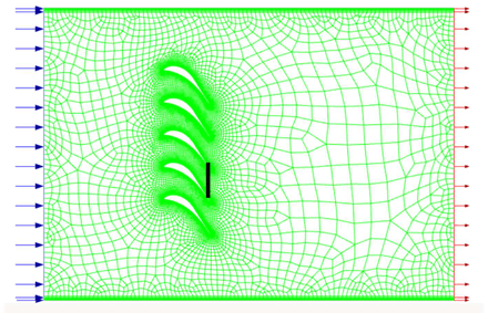 CFD Modelling of Air Flow Past a 2D Turbine Cascade preview 3